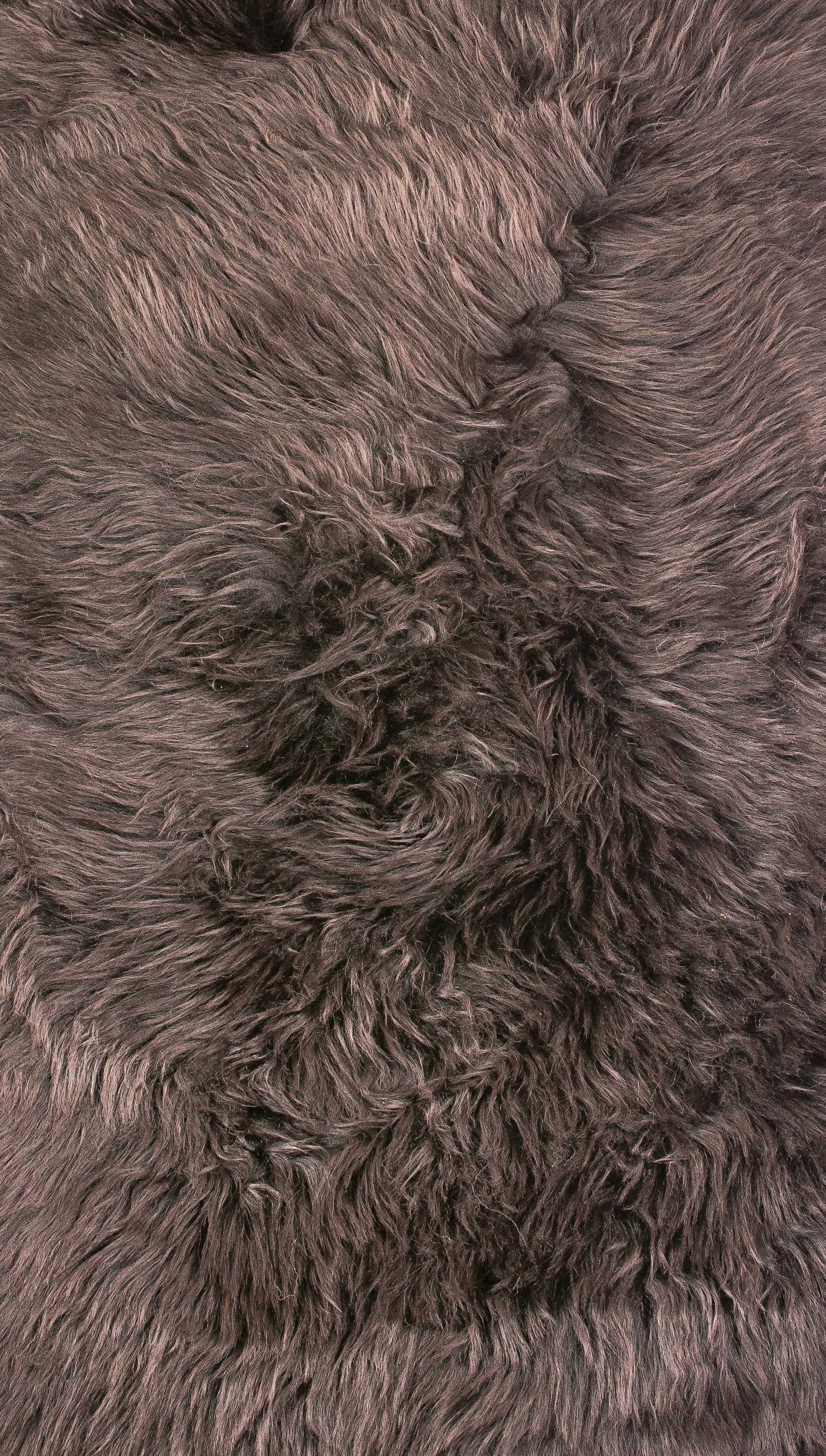 2' X 3' Chocolate New Zealand Natural Sheepskin Rug