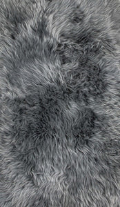 2' X 3' Warm Gray New Zealand Natural Sheepskin Rug