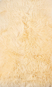 2' X 3' Cream New Zealand Natural Sheepskin Rug