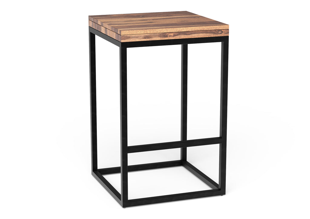 Squared Off Natural Wood Stool - 99fab 