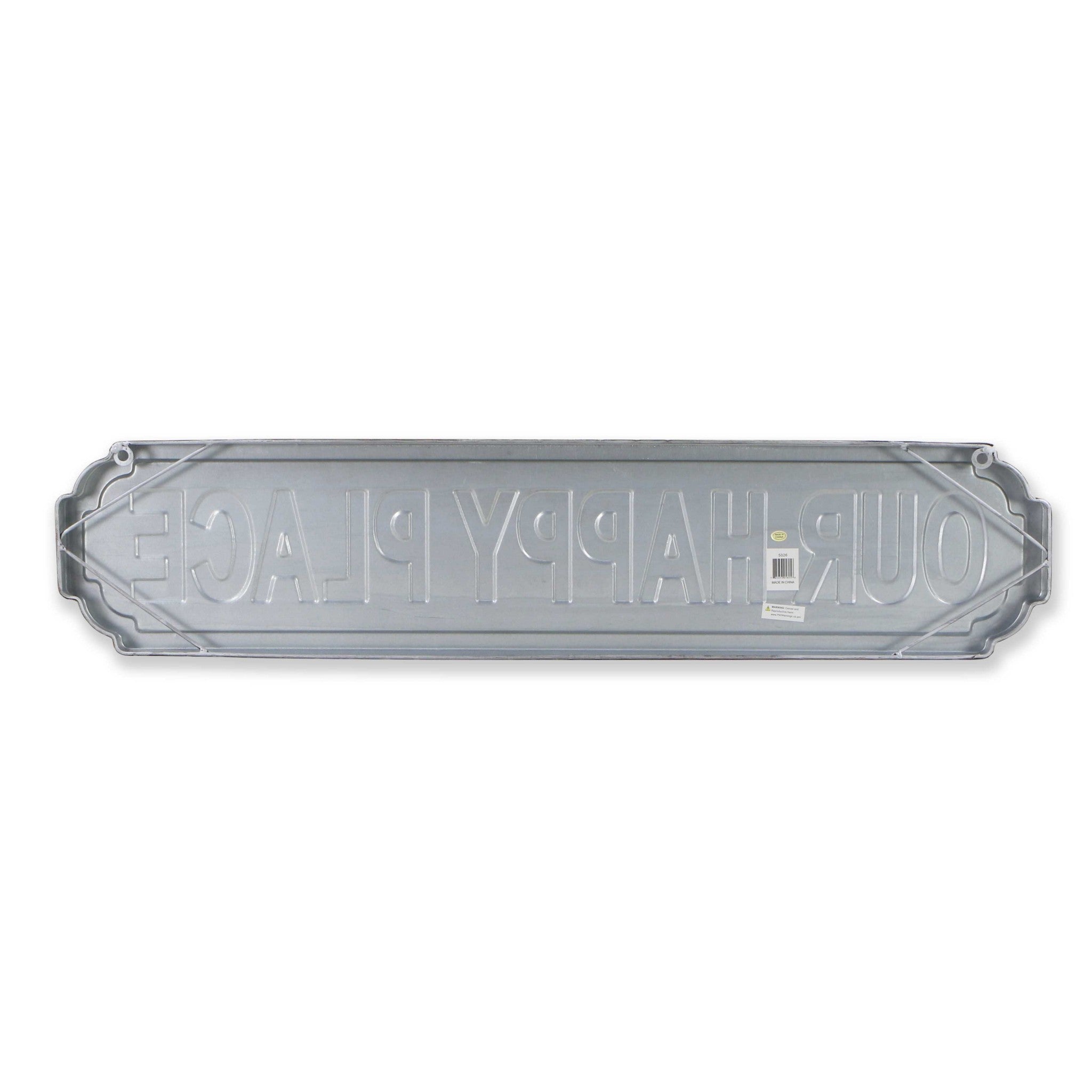 Gray Metal Text Wall Decor