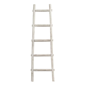 5 Step White Decorative Ladder Shelve