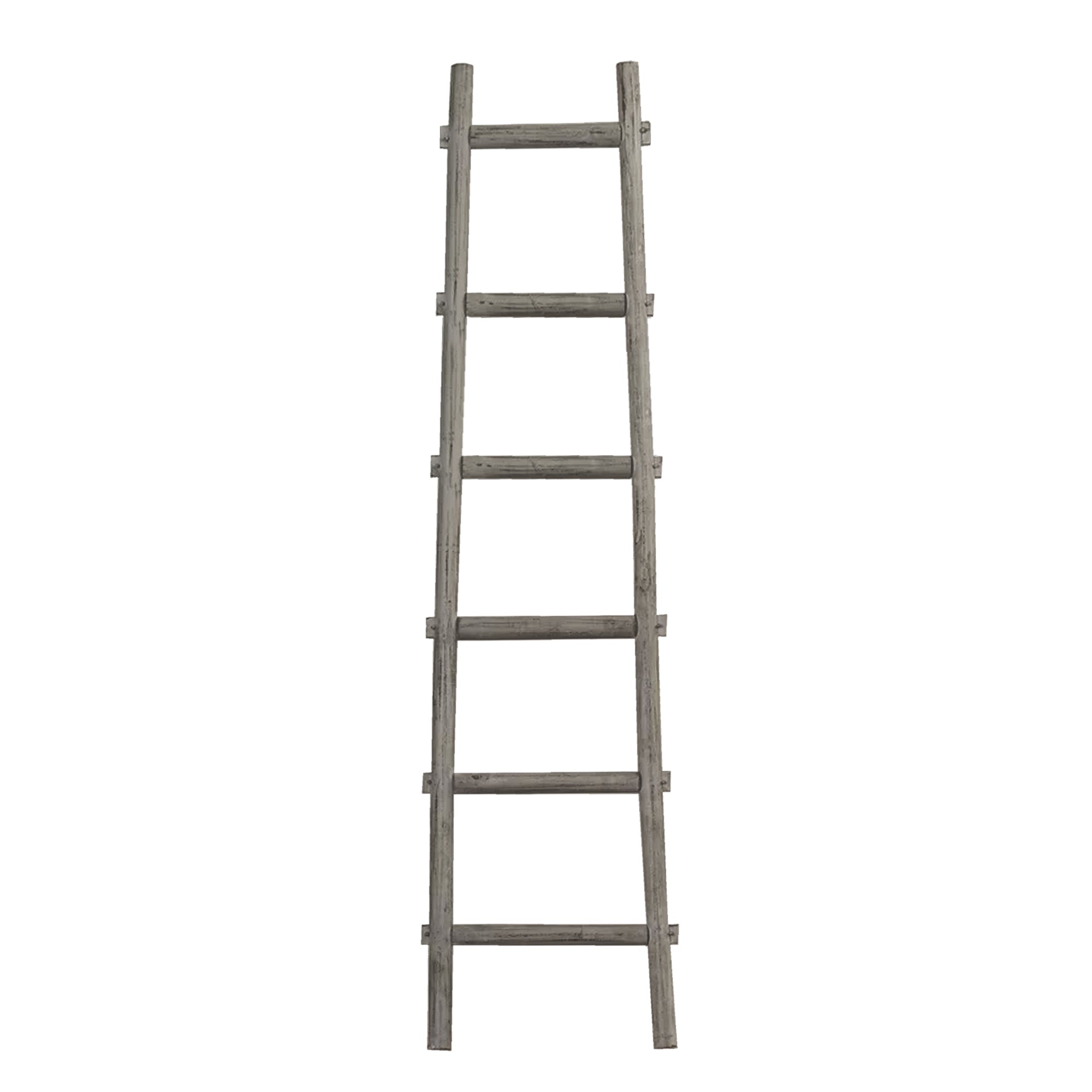 6 Step Grey Decorative Ladder Shelve