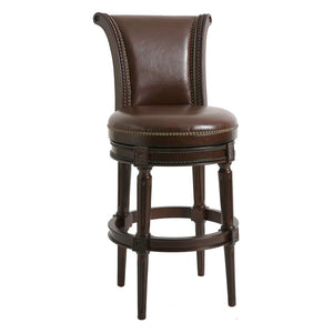 45" Walnut Hardwood Frame Upholstered Bar Stool