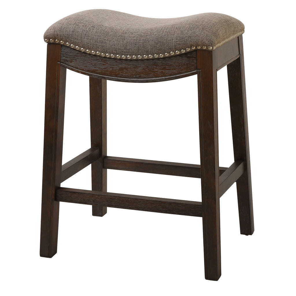 Counter Height Saddle Style Taupe Stool - 99fab 