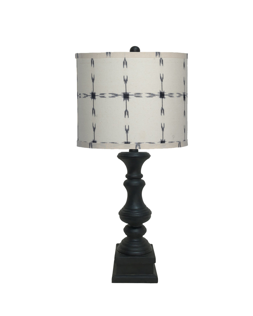 Distressed Black Beige Tribal Arrow Line Shade Table Lamp - 99fab 