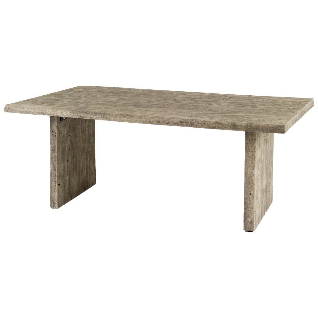 80X30 Rectangular Grey Solid Wood Top & Base Dining Table - 99fab 