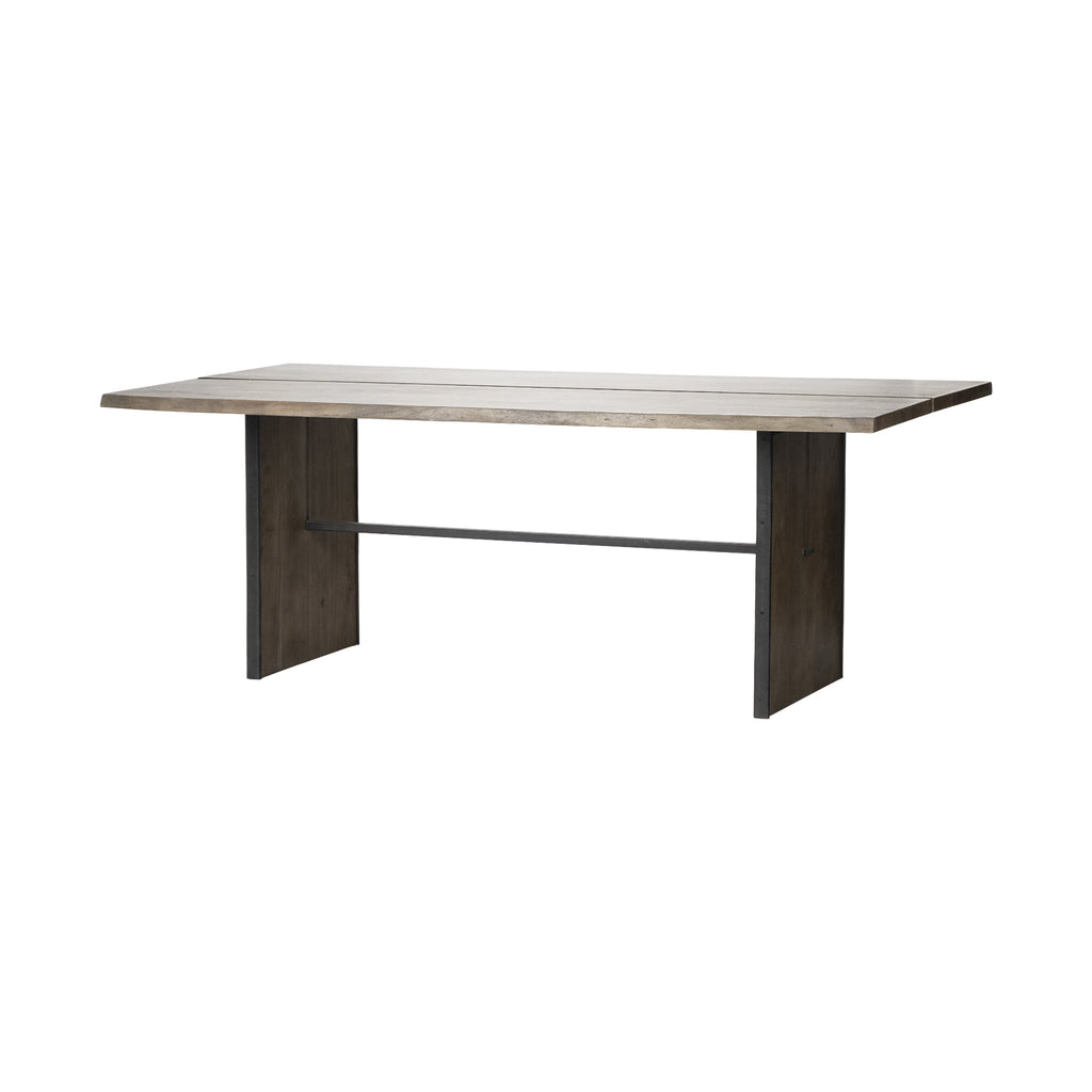 84X38 Brown Solid Wood Top And Base Dining Table - 99fab 