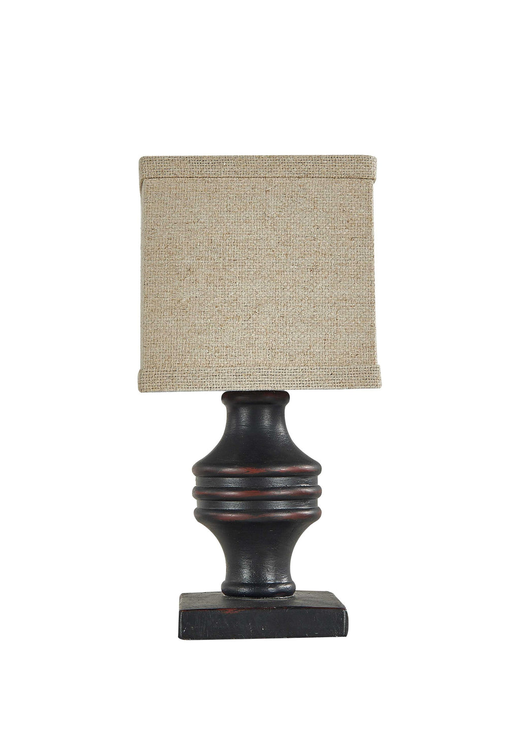 Classic Black Accent Lamp With Neutral Shade - 99fab 