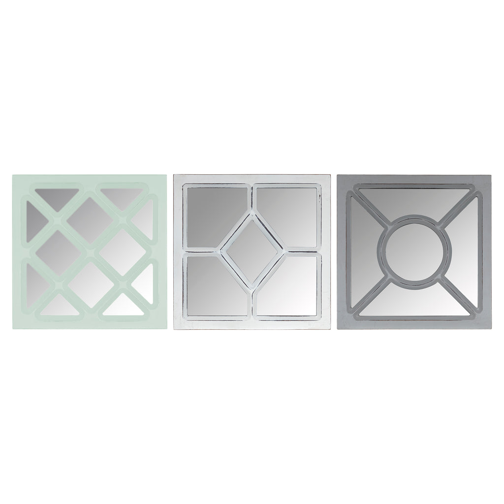 Set Of 3 Geometric Wall Mirrors - 99fab 