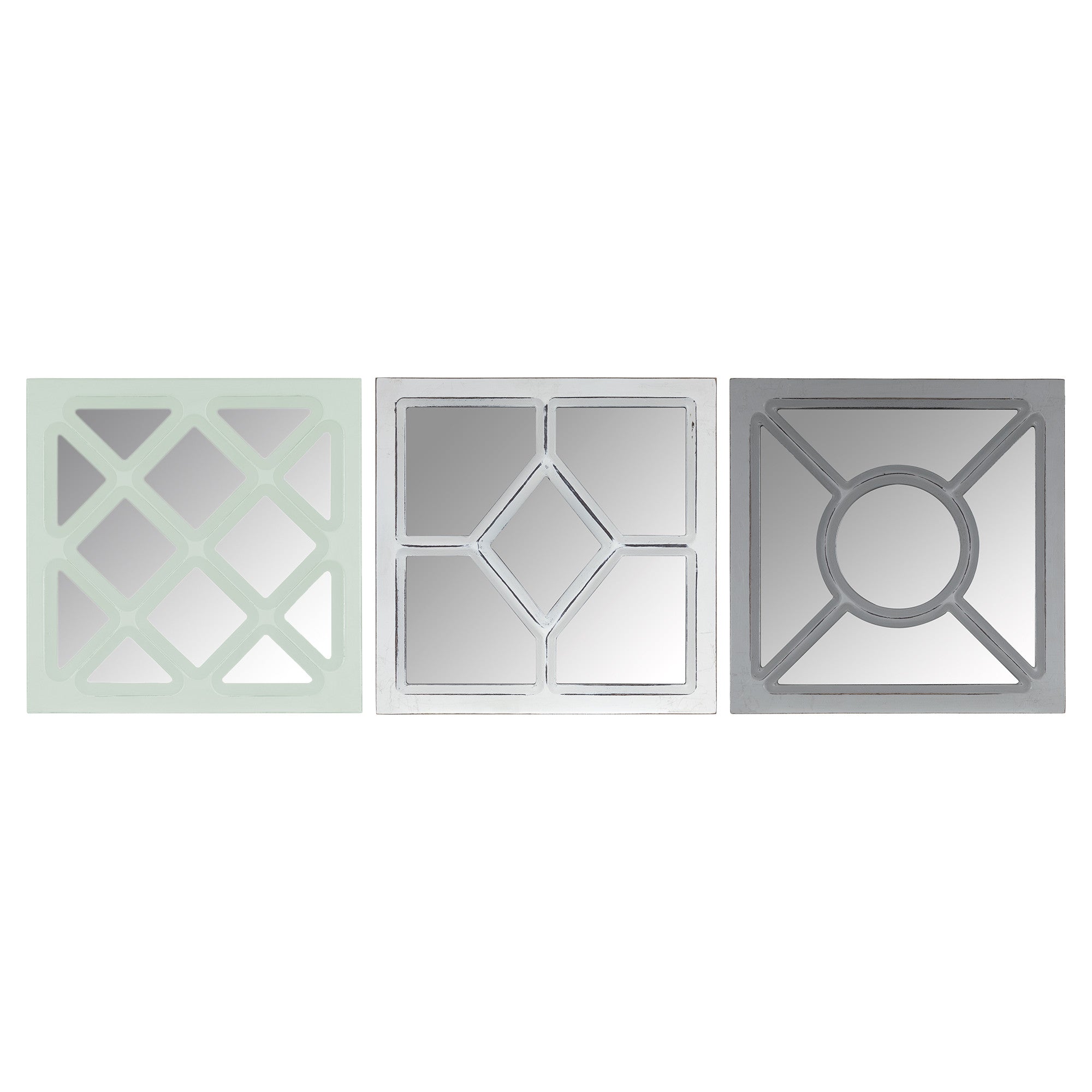 Set Of 3 Geometric Wall Mirrors