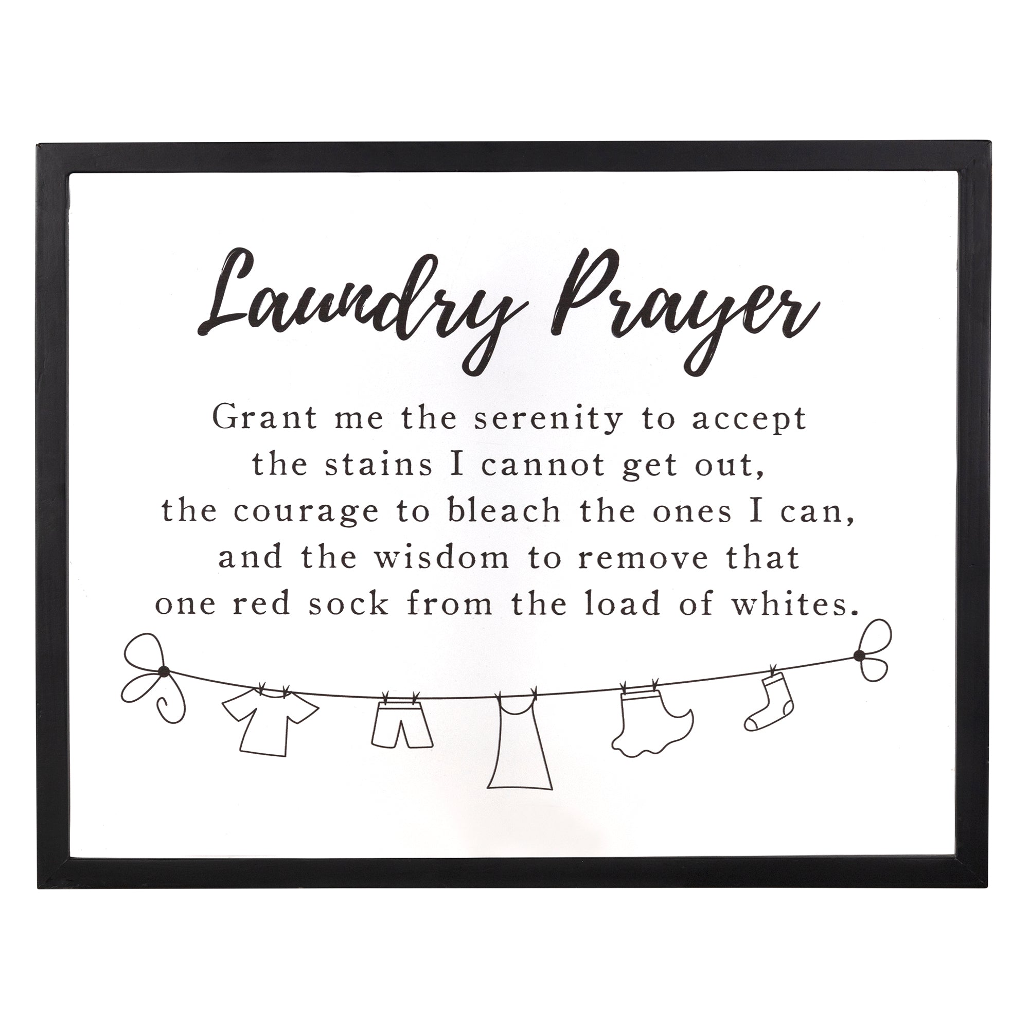 Black And White Laundry Prayer Wall Art