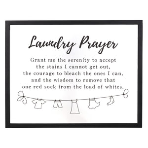 Black And White Laundry Prayer Wall Art