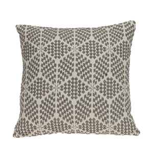 Beige Geometric Throw Pillow