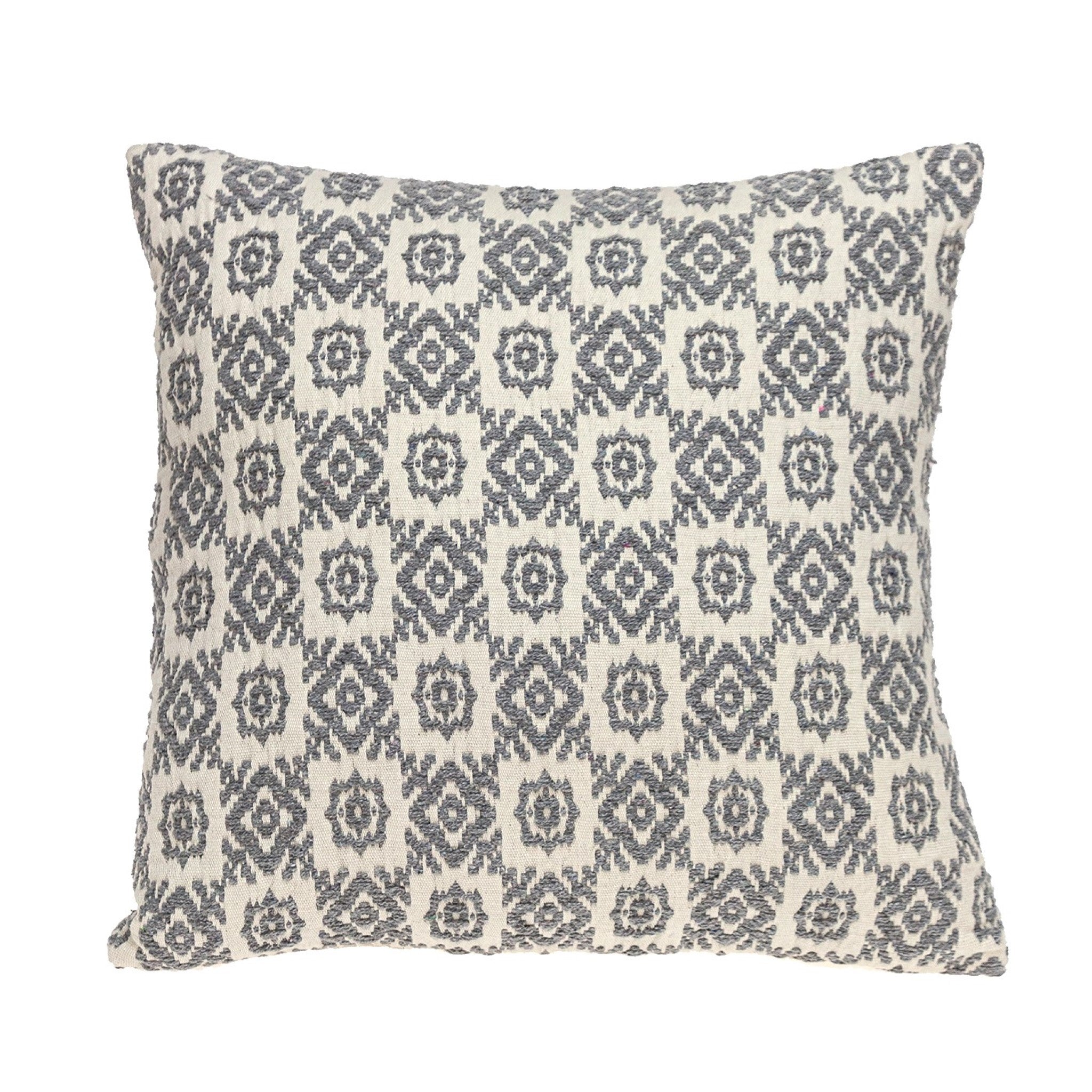 Neutral Grey Mosaic Throw Pillow