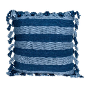 Rustic Bohemian Blue Throw Pillow