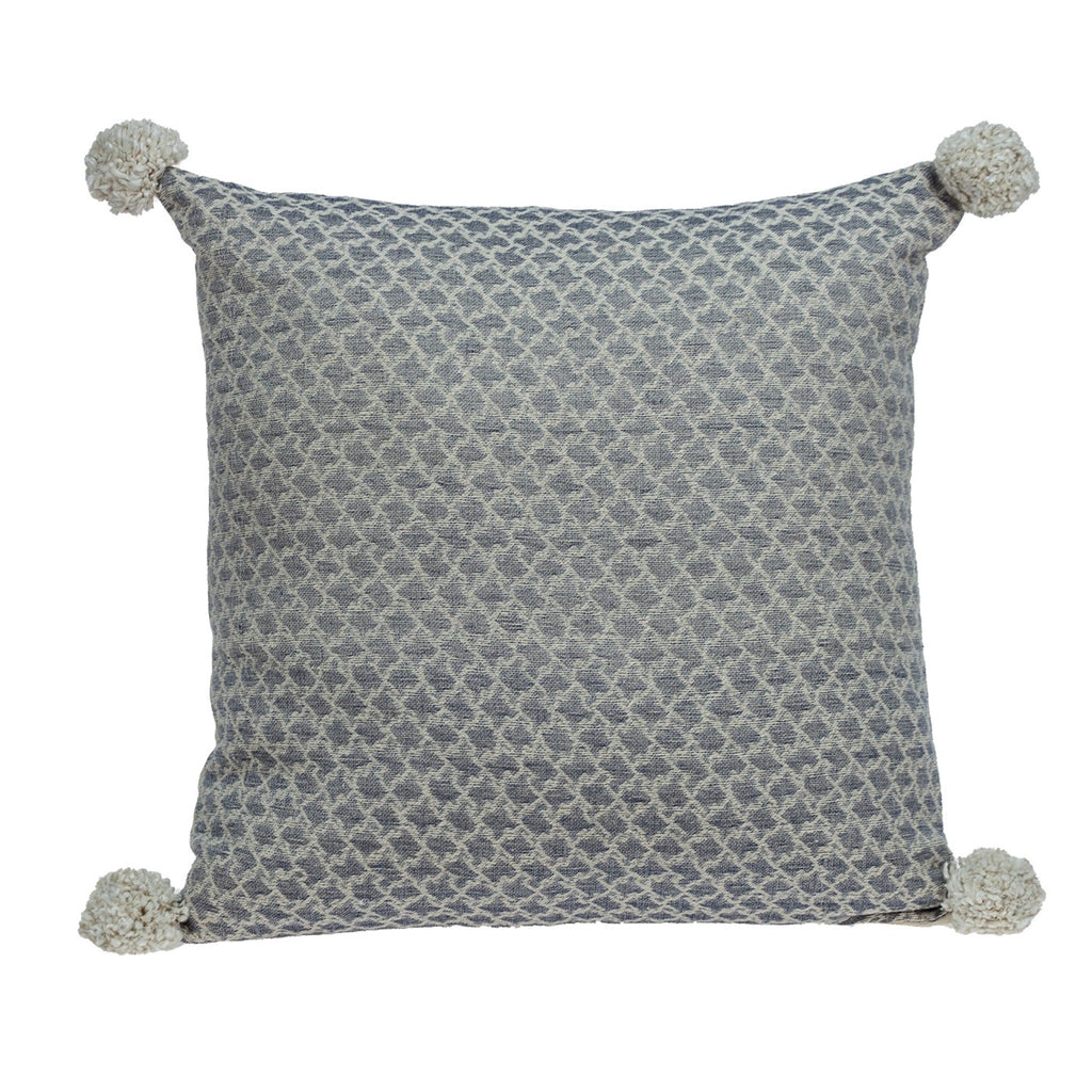 Gray Pearl Pom Throw Pillow - 99fab 