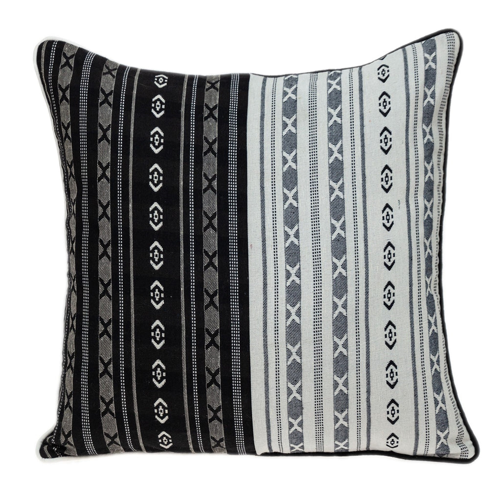 Black And White Abstract Accent Pillow - 99fab 