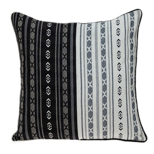 Black And White Abstract Accent Pillow