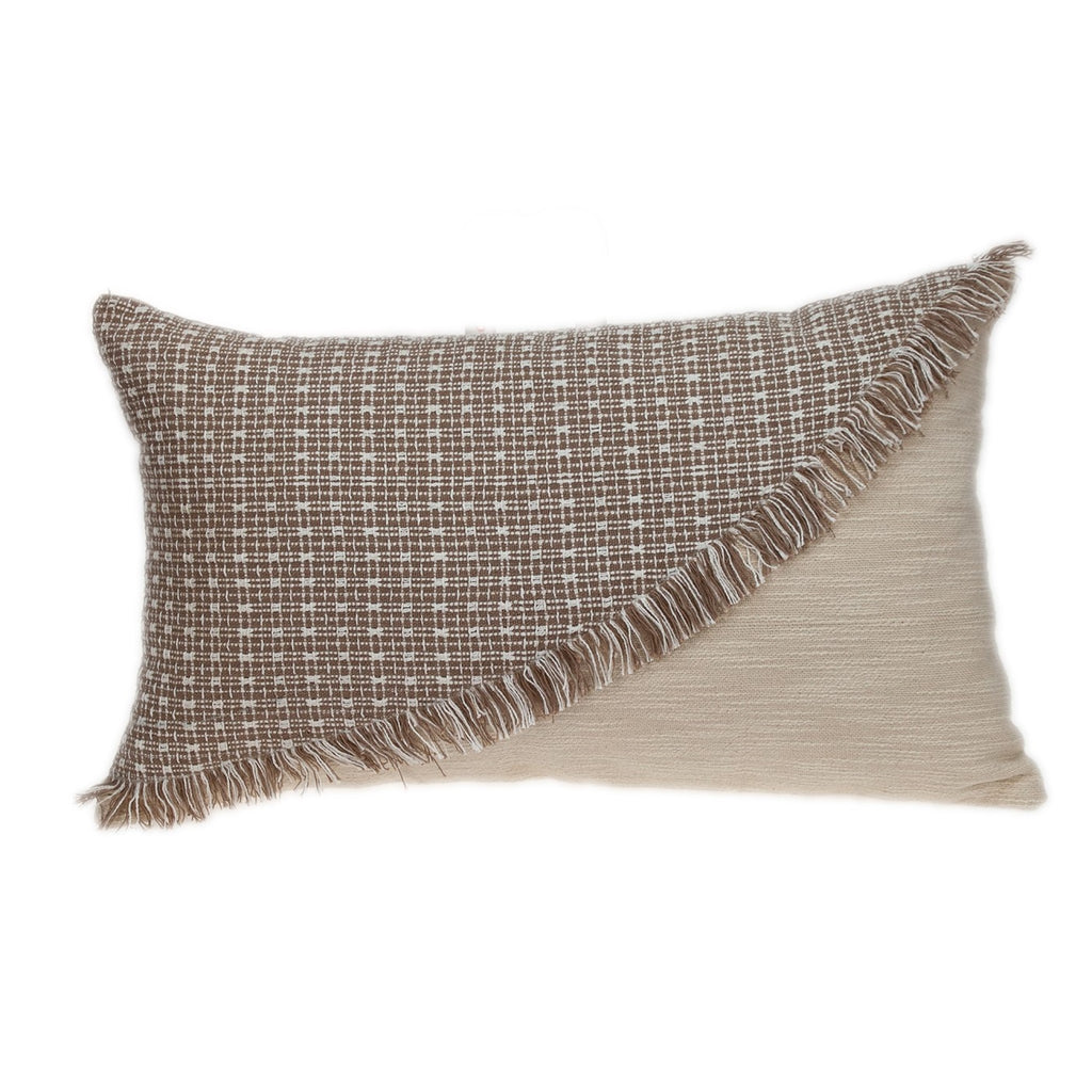 Sandy Beige Textured Throw Pillow - 99fab 