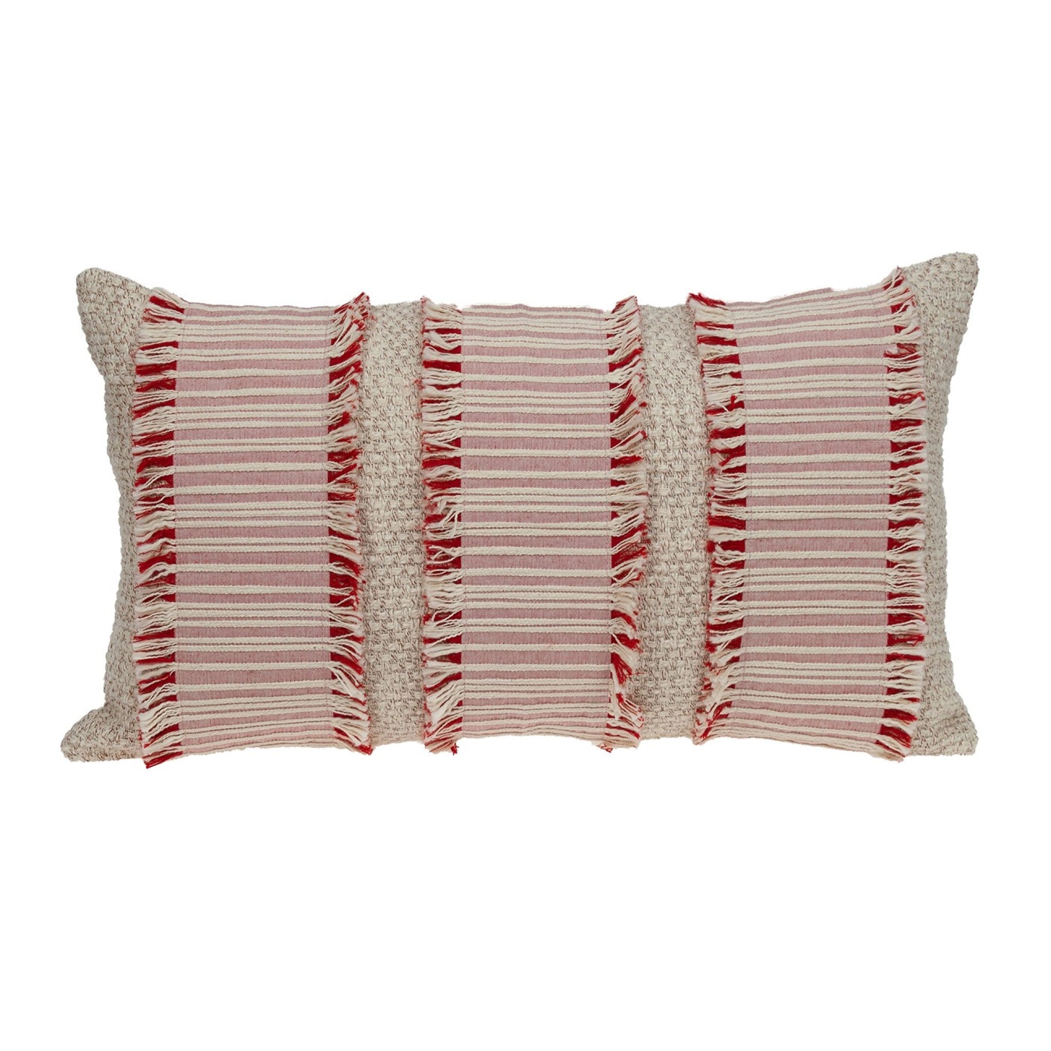 Boho Beige And Pink Throw Pillow