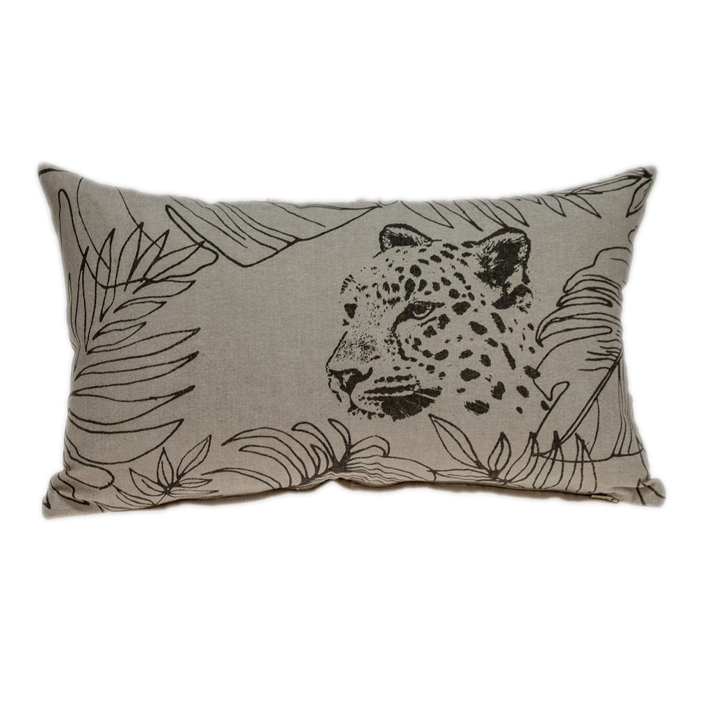 Jaguar Silhoutte Lumbar Throw Pillow - 99fab 