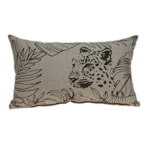 Jaguar Silhoutte Lumbar Throw Pillow