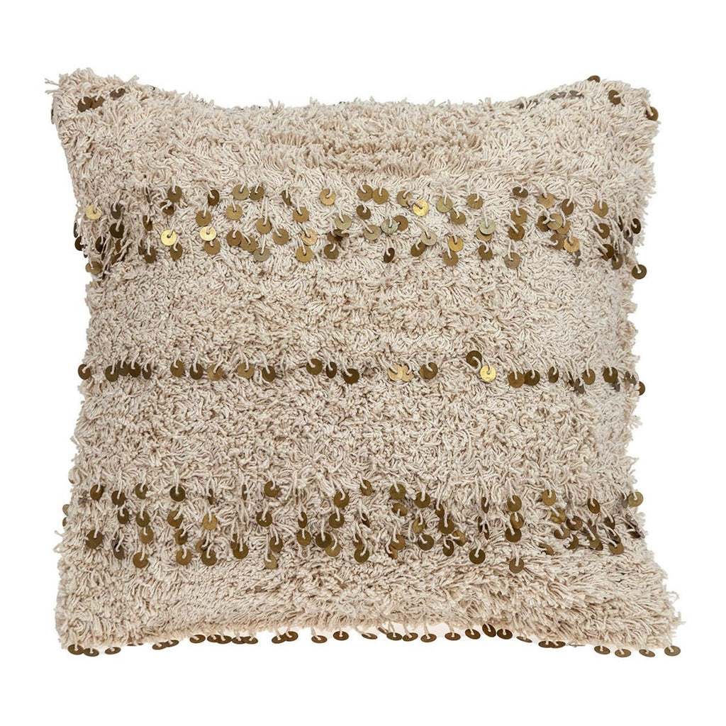 Boho Woven Shaggy Sequin Throw Pillow - 99fab 