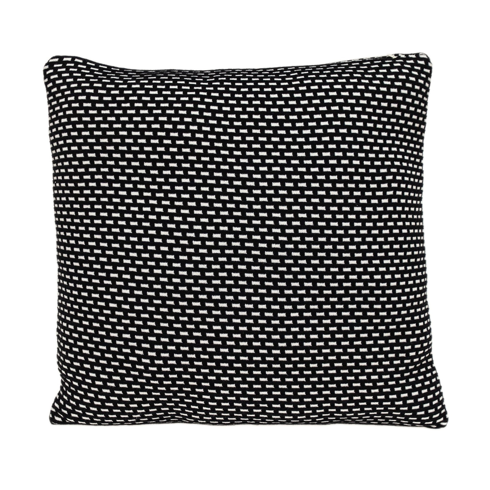 Super Black And White Check Throw Pillow