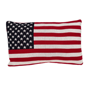 24" American Flag Lumbar Throw Pillow