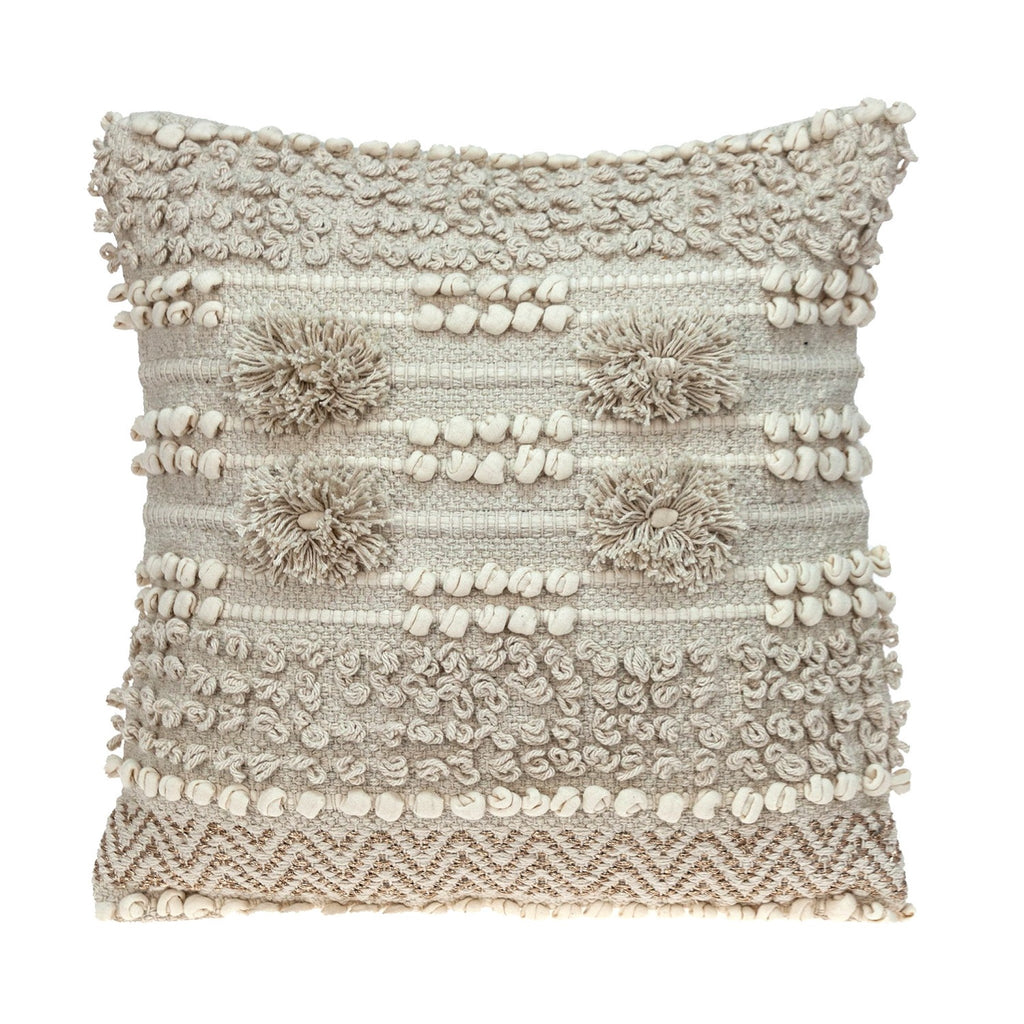 Warm Ivory Chunky Throw Pillow - 99fab 