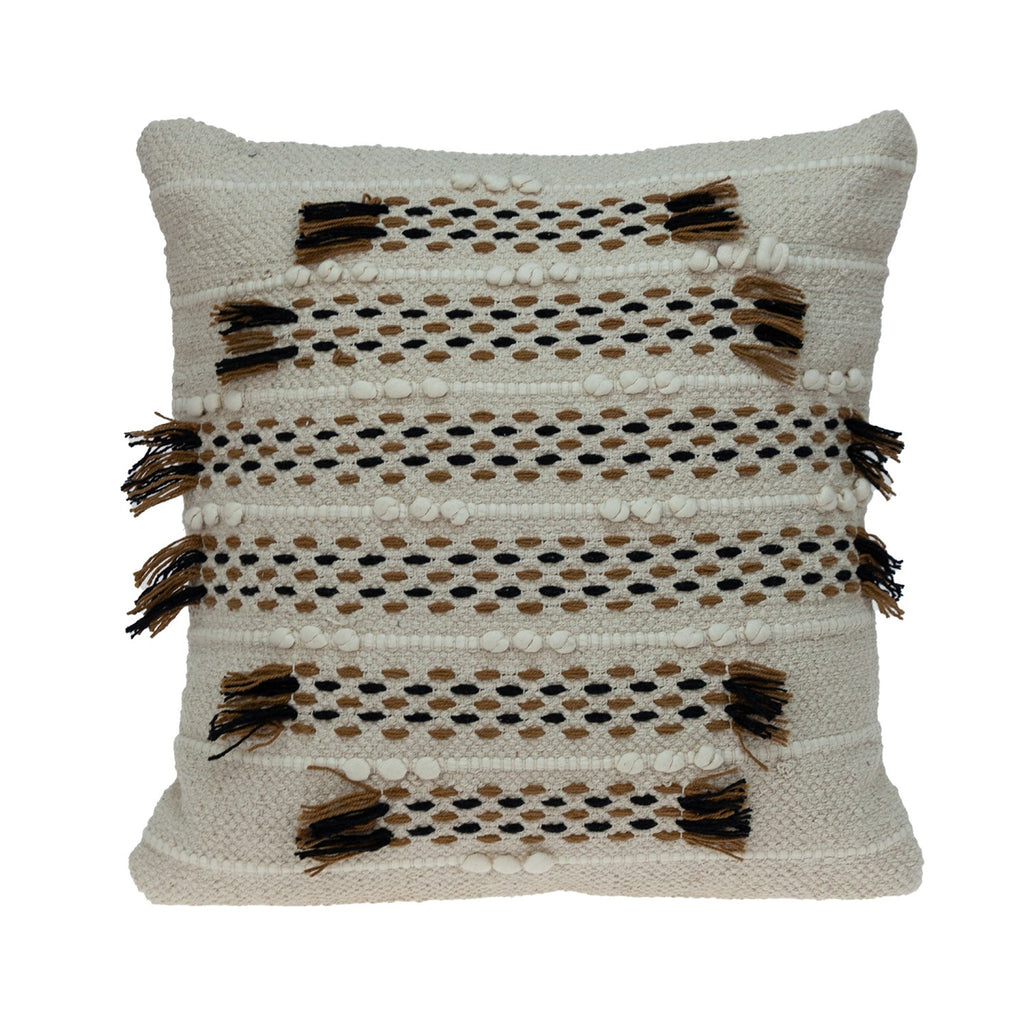 Creamy Beige Textured Throw Pillow - 99fab 