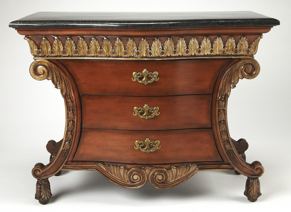 Traditional Style Carved Desk - 99fab 