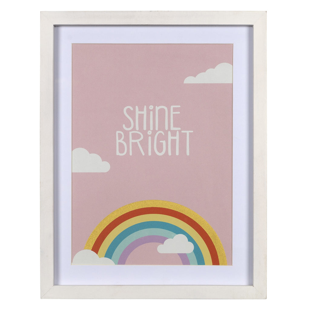 Shine Bright Glitter Rainbow Wall Art - 99fab 