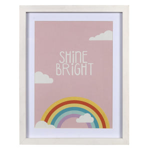 Shine Bright Glitter Rainbow Wall Art