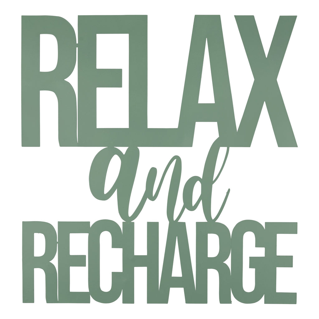 Relax And Recharge Metallic Wall Sign - 99fab 