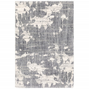 5'X8' Grey And Ivory Grey Matter  Area Rug