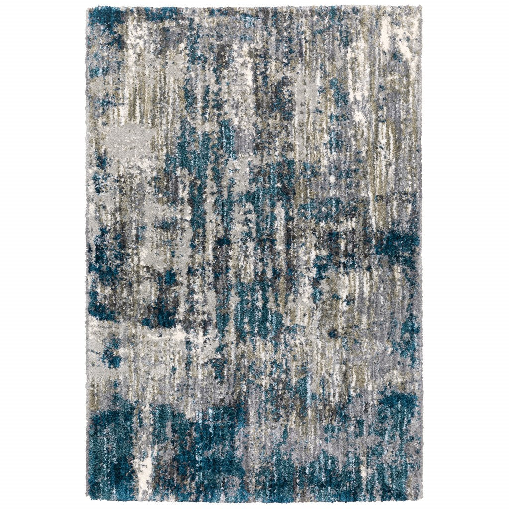 4'X6' Gray And Blue Gray Skies Area Rug