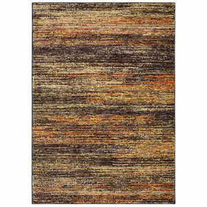 10'X14' Gold And Slate Abstract Area Rug