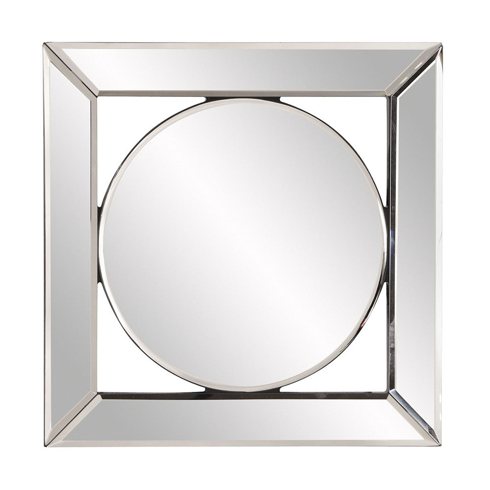 Square Mirror With Center Round Mirror - 99fab 