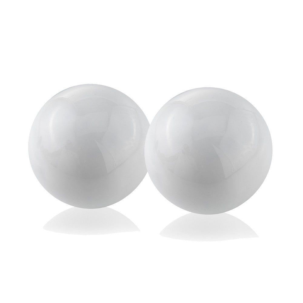 Set Of 2 White Aluminum Decorative Spheres - 99fab 