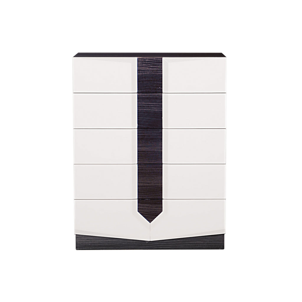 White And Grey Chest With 5 Drawer - 99fab 