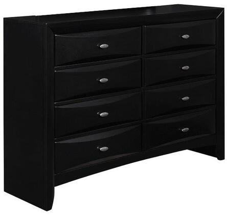 Black Dresser with 5 Chambared Drawer - 99fab 