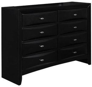 Black Dresser with 5 Chambared Drawer