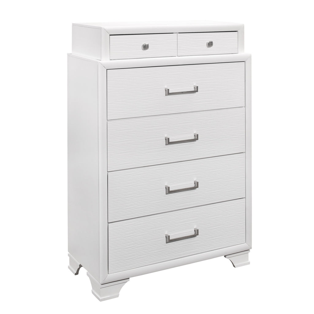 White Chest with 6 Drawers - 99fab 