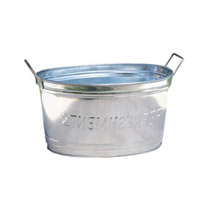 Refreshments Oval Stainles Steel Galvanized Beverage Tub