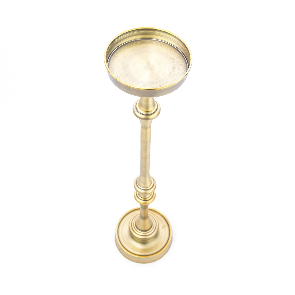 Brushed Gold Finish Drink Size Accent Table - 99fab 