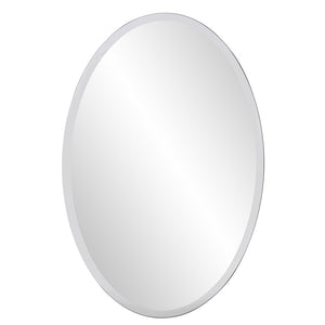 Oval Shaped Frameless Mirror