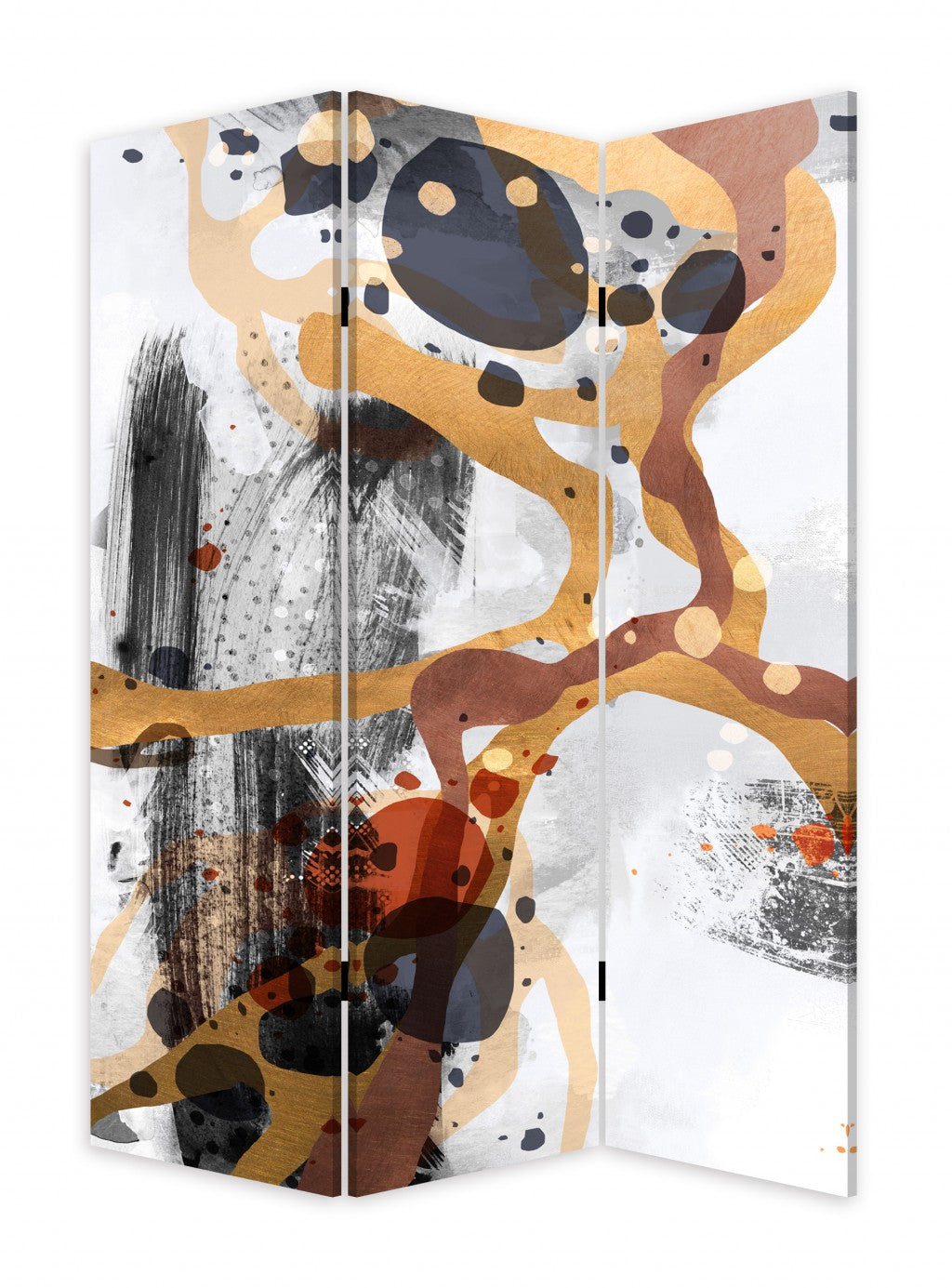 Contemporary Abstract Art  Three Panel Room Divider Screen - 99fab 