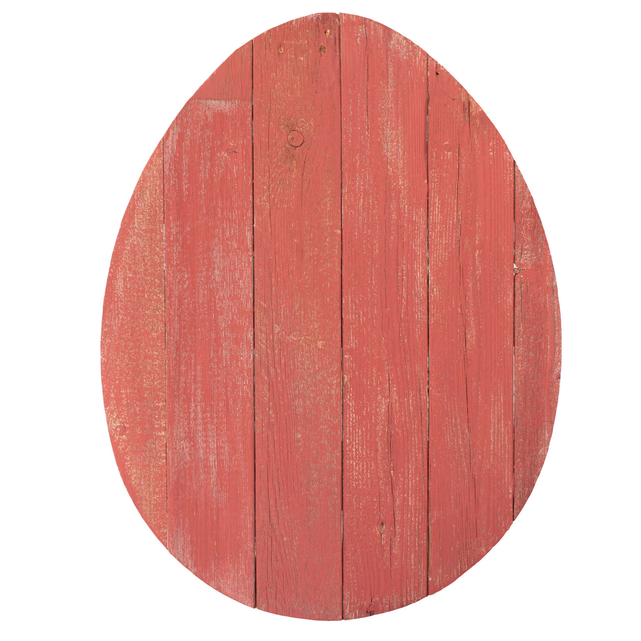 24" Rustic Farmhouse Red Wood Large Egg